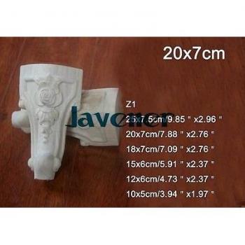 Z1 20x7cm Handcrafted Wood Carving for Cabinetry