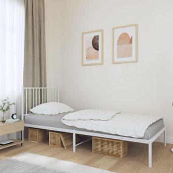 Giroletto Prolenta Premium 90x200 Testiera in Metallo Bianco