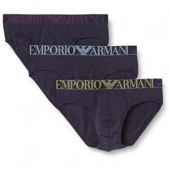 Set di Slip Emporio Armani 3 Pz Blu Mare XL