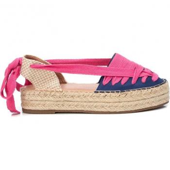 Zapato Alpargata Cordón Kaki Mujer Plataforma Yute Vegano