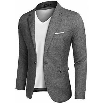 MAXMODA Männer Blazer Sportlich Slim Fit Grau Anthrazit