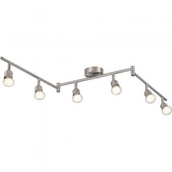 Nordlux Avenue 6-Rail Spotlight, gebürsteter Stahl