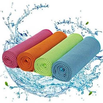 Neck Chill Ice Towel Bundle – 4‑Piece Microfiber Cooling Pad