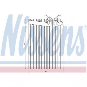 NISSENS 92249 Evaporador para sistemas de aire acondicionado