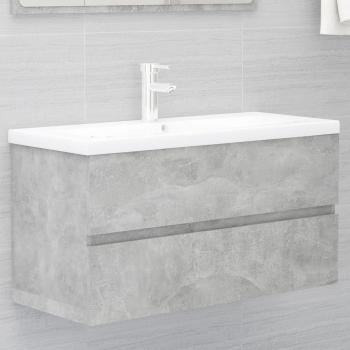 VidaXL Vanity Cabinet with Basin Concrete Grey Engineered Wood