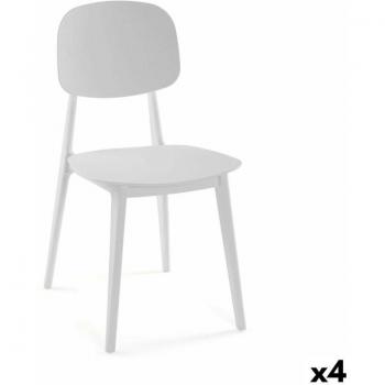 Silla Blanca Práctica 39,5 x 80 x 41,5 cm (4 Unidades)
