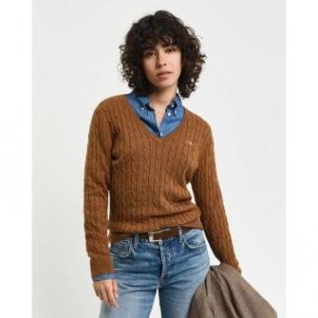 Gant 4800101 Slim Fit Pullover in Braun