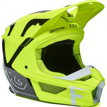 Fox V1 Skew Casco da Moto Giallo L
