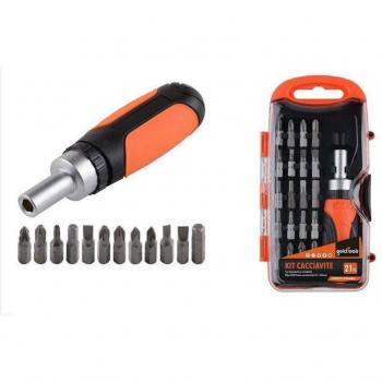 Kit di Utensili Cacciavite a Cricchetto 21 Pezzi Magnetico 92192