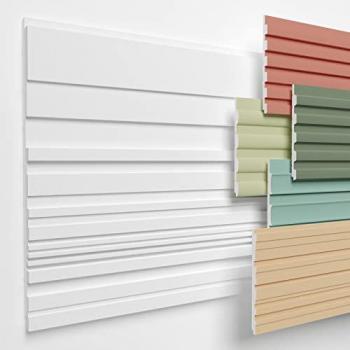 HEXIMO Akustikpaneel Lamellenwand XPS weiß 0,46 m² (HLM-8-01)