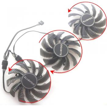T128010SU 75mm VGA Lüfter für Gigabyte Grafikkarten, 3 Stück, DC12V 0.35A