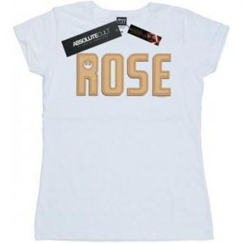 Camiseta de algodón Star Wars The Rise Of Skywalker para damas con logo rosa