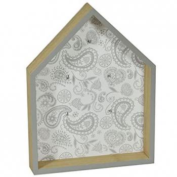 Llavero de Madera Casita Gris 5P 22,5x29,5x4,5 cm