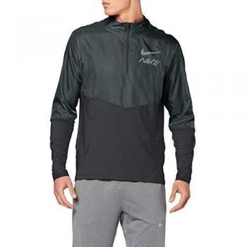 Nike Men's Hybrid Performance Long Sleeve Shirt – Black/Volt/Reflective Silver – L