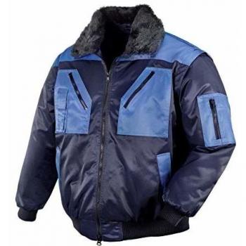 Kaiser Kraft Pilotenjacke Oslo 4173 mit herausnehmbarem Innenpelz, Marine/Kornblau, Größe L