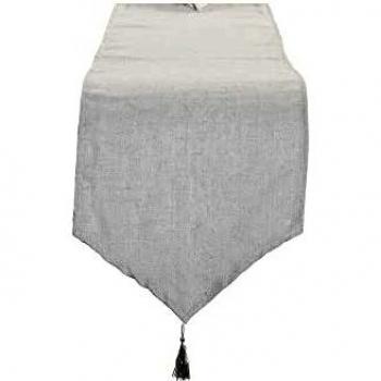 Runner da tavolo DKD Home Decor grigio chiaro 35 x 135 cm
