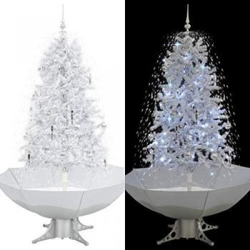 Artificial Snowy Christmas Tree with Umbrella Base 170 cm