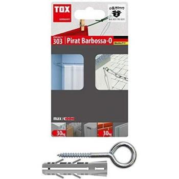 Taco de sujeción TOX 8x40 mm + gancho H-D Forma 3