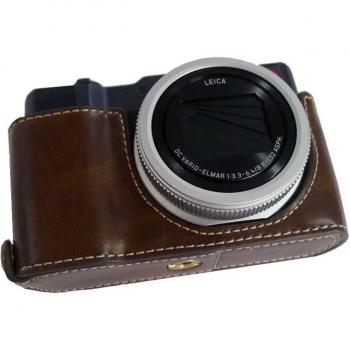 Funda de Cuero PU con Acceso a Batería para Panasonic TZ200