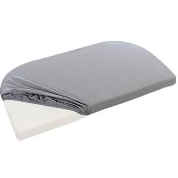 Sábana bajera ajustable Babybay Jersey Deluxe modelo Original gris 81 x 43 cm