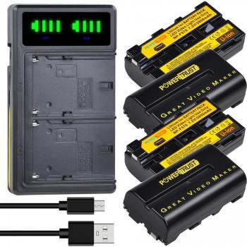 2800mAh NP-F550 NP-F570 Batterie + USB Ladegerät für YN300 II YN300 III YN600