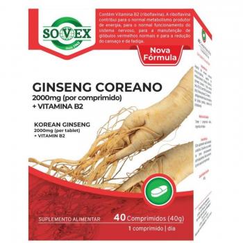 Ginseng Coreano Vital + B2 – 40 comprimidos – Sovex
