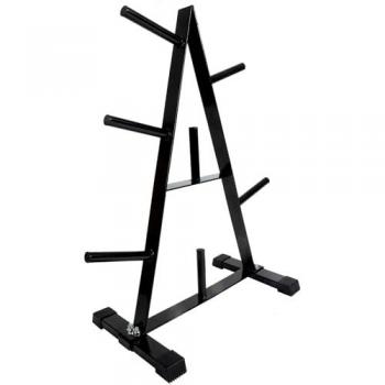 Cadre A en Acier ScSPORTS® – Arbre à Disques d'Haltères, 7 Ports, Portable, Noir
