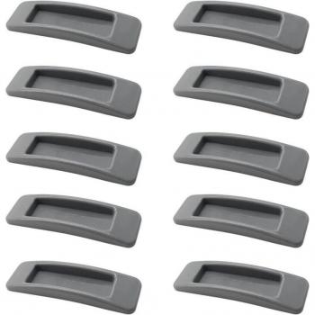Kit de Poignées Auto‑Collantes (10 pièces) – Ruban adhésif gris pour fenêtres, réfrigérateurs et tiroirs en verre