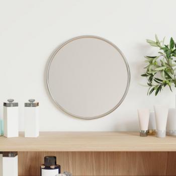 Miroir rond argenté 20 cm, parfait salle de bain et salon