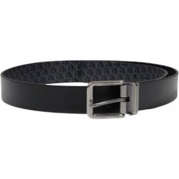 Men’s CK Black Leather Belt, 95 cm – Premium Buckle