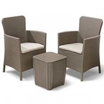 Confezione Mobili da Balcone Miami Cappuccino, 5 Componenti