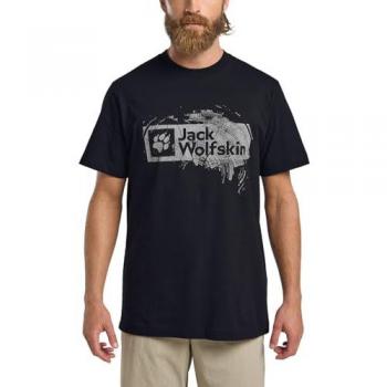 T‑shirt Jack Wolfskin Noir Gris, Manche Courte – XL