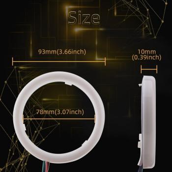 COB Cotton RGB Halo Rings with APP Control for Car Lighting