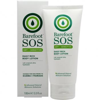 Barefoot SoS Daily Rich Body Lotion für trockene und empfindliche Haut, 1er Pack (1 x 100 g)