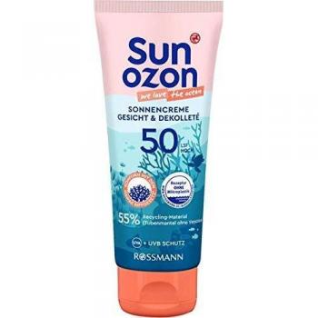 Sunozon We Love The Ocean – 100 % biologische Inhaltsstoffe, LSF 50 UVA+UVB Schutz