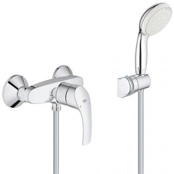 Grohe Tempesta 100 Shower Mixer Set with 2 Jets and Hand Shower Holder, Chrome