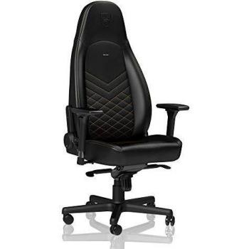 Chaise de Bureau Noblechairs Icon Cuir PU Noir/Or