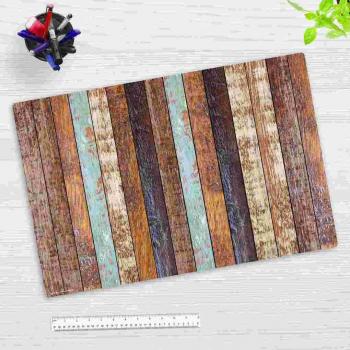 Schreibtischunterlage Holzoptik gestreift 60 x 40 cm abwaschbar