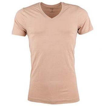 OLYMP V-Ausschnitt T-Shirt in Beige