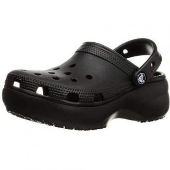 CROCS Classic Platform Clog Womens Black 35 EU