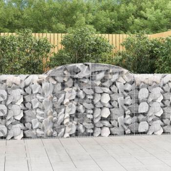 VidaXL Gabion Baskets 9 pcs 300x50x100/120 cm Galvanised Iron