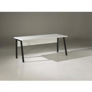 Meublorama Office Pro 200 cm – Línea Soon – Blanco Matte & Black