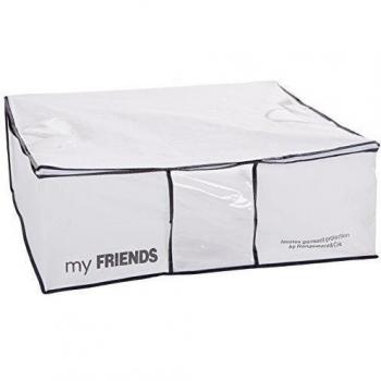 Aufbewahrungsbox für Bettdecken, weißes Polypropylen, Größe: 58,5 x 68,5 x 25,5 cm
