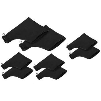Sac de décontamination scie onglet – 8 pièces, noir, fermeture éclair, support fil
