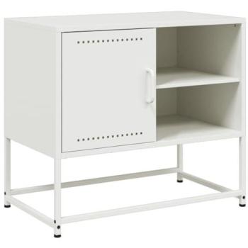 Meuble TV 3 tiroirs + 3 compartiments 100,5 x 39 x 60,5 cm – Olive – Acier