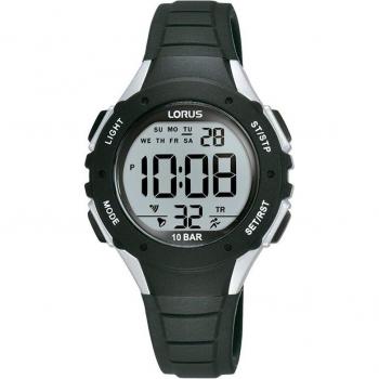 Reloj infantil Lorus Kids R2361PX9 de silicona con correa negra