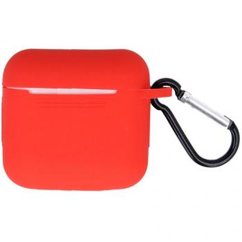 Custodia AirPods Pro in Silicone con Gancio Rosso