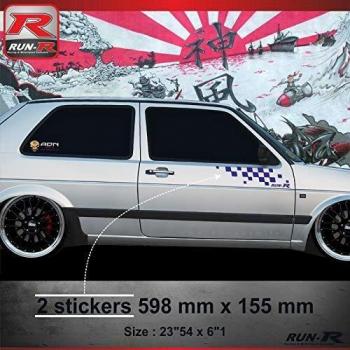 000m Aufkleber Flagge für Volkswagen GOLF 2