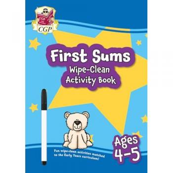 First Sums Wipe-Clean Activity Book for Ages 4-5 (with pen)