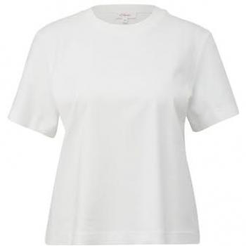 S.Oliver Damen Kurzarmshirt mit Crew Neck